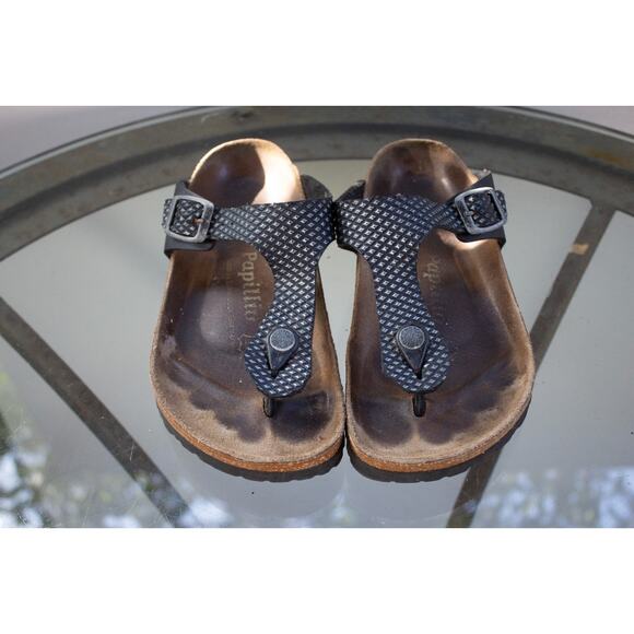 BIRKENSTOCK Sandals Gizeh Thong BLACK Polka Dot Papillio Womens 36-35 / L5 - Picture 2 of 13